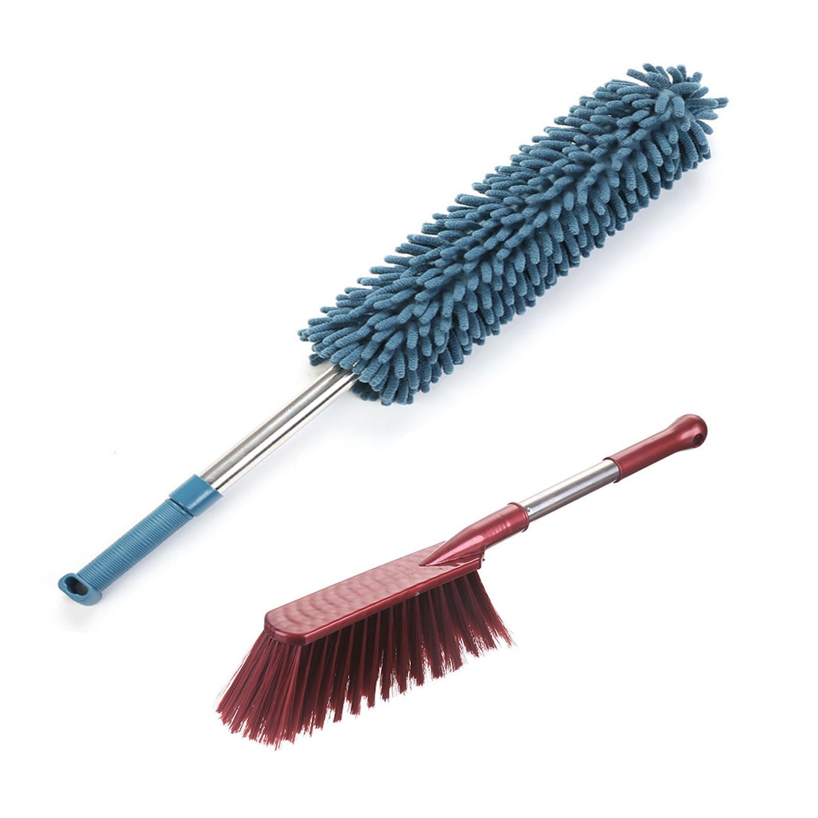 Dusters for Cleaning, Microfibre Chenille Duster Long Handle Hand Brush,Telescopic Feather Dusting Tool(Blue)