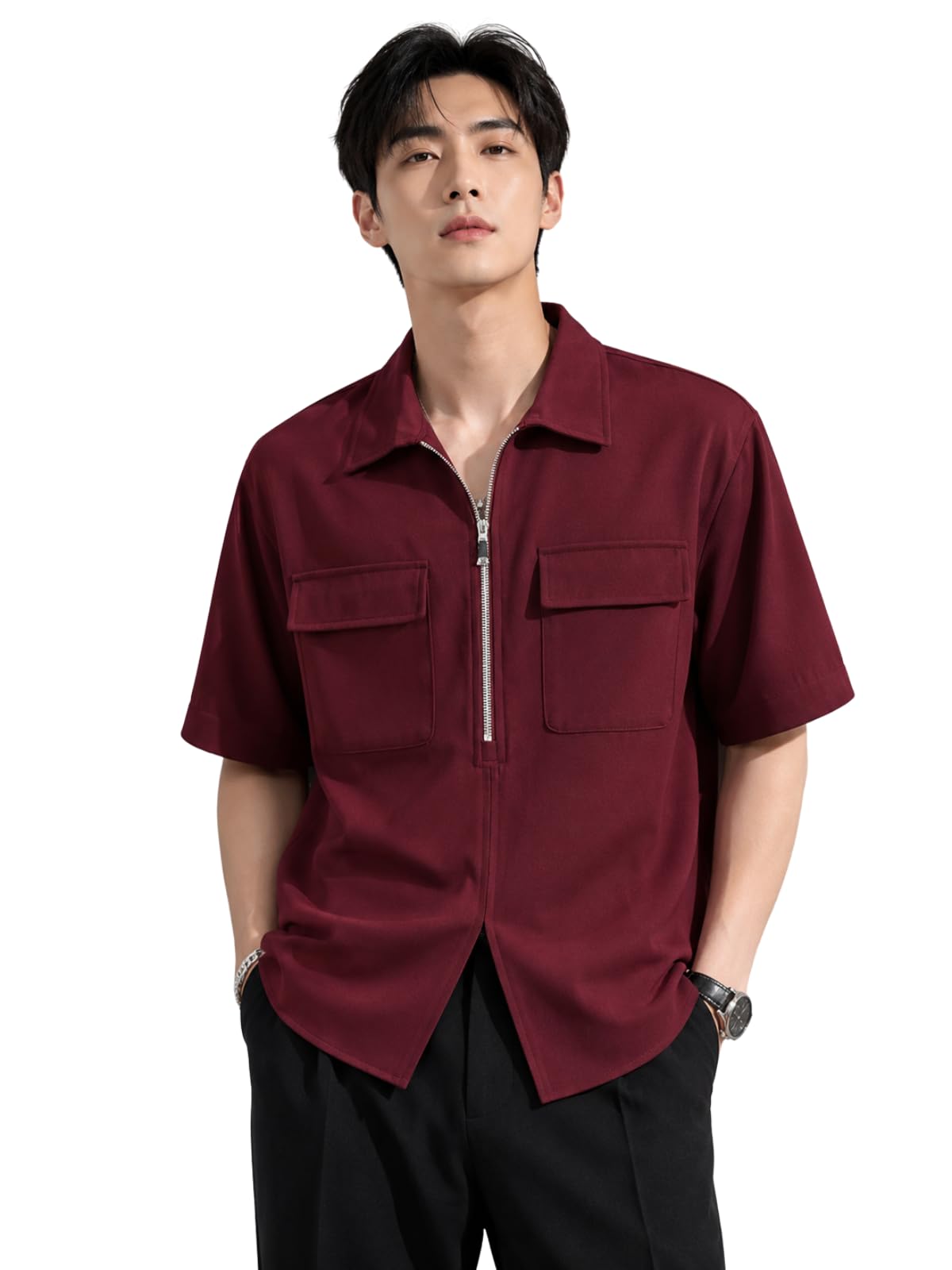 greciilooks Men's Lycra Blend Regular Fit Tshirt | Mens TShirt's | Polo T- Shirt for Mens | Half Sleeve Polo Neck Tshirt for Men (Available in Plus Sizes)-picture-28