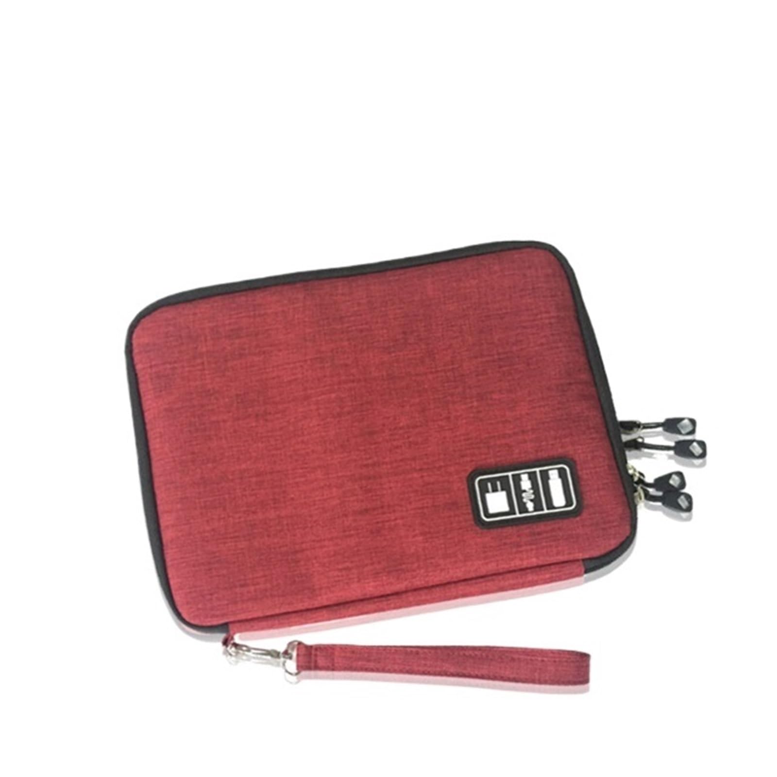 Borsa Organizer Per Cavi Custodia For Cavi A Doppio Strato Caricabatterie Auricolari Gadget Organizer Digitale(A-M-red)