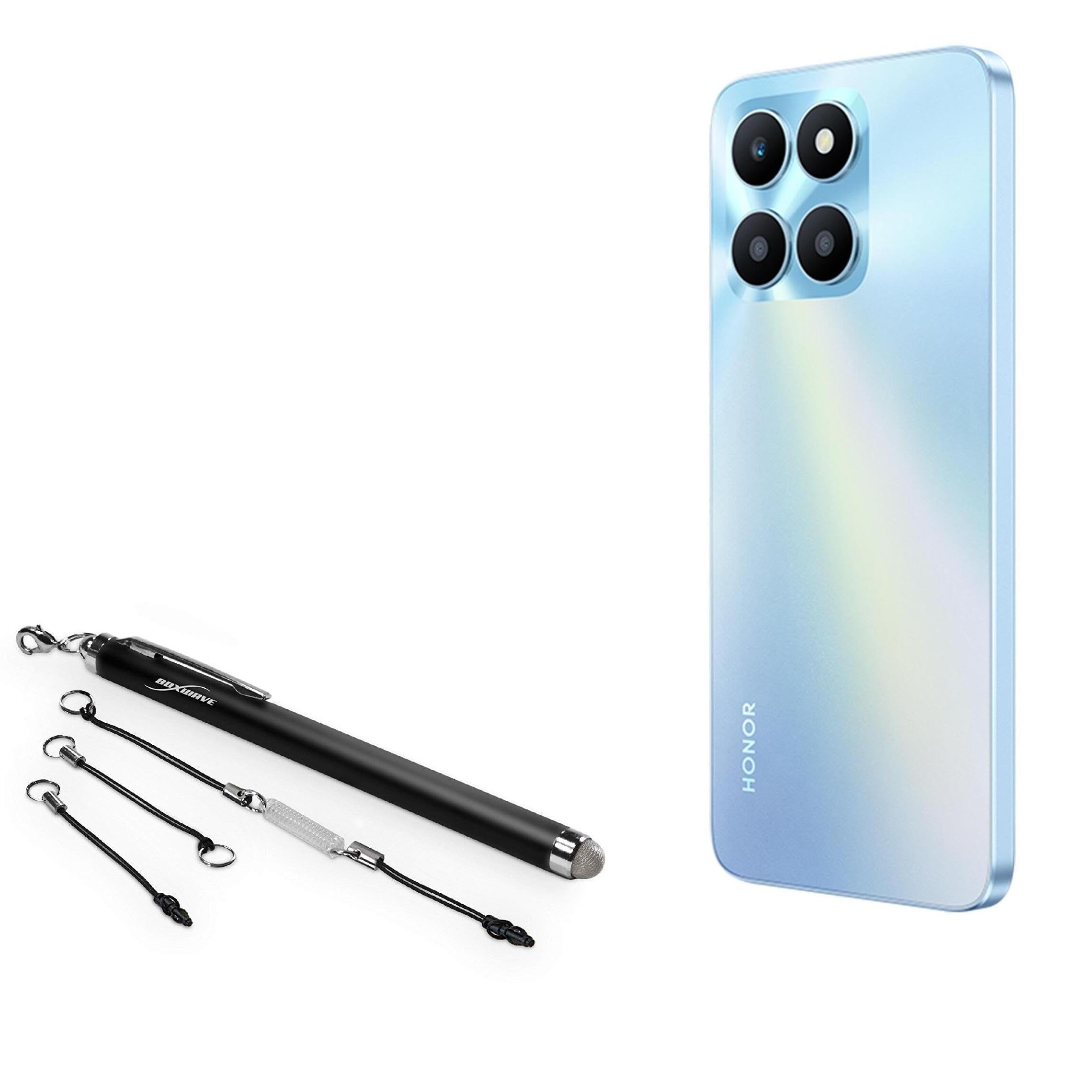 BoxWave Stylus Pen Compatible with Honor X6a - EverTouch Capacitive Stylus, Fiber Tip Capacitive Stylus Pen - Jet Black