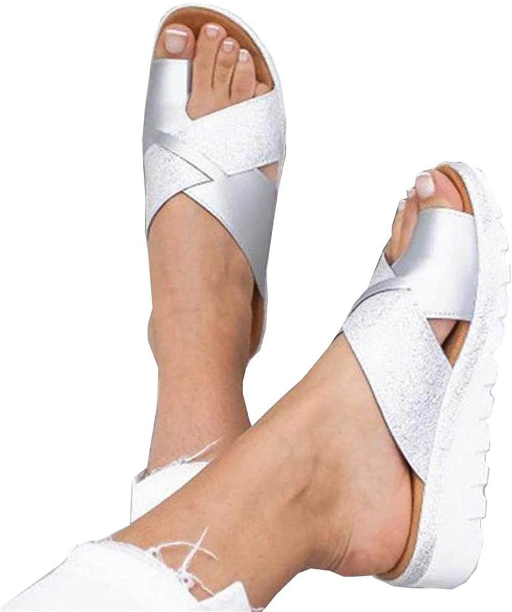 Chaussures d'été à anneau de cuir de qualité supérieure blanc - 4