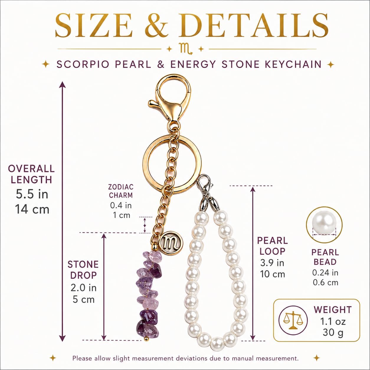 12 Zodiac Signs Crystal Keychain, Natural Stone Astrology Bag Charm, Birthday Gifts for Women Men Girls Boys image 2