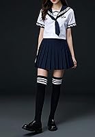 Vista 5 de Zando Paquete de 6 calcetines de algodón para mujer, por encima de la rodilla, calcetines a rayas para botas y calentadores de piernas para uso 6