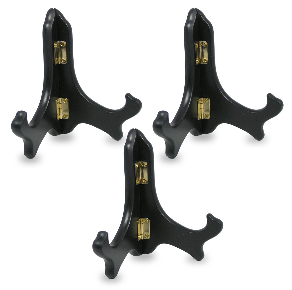 BANBERRY DESIGNS Black Folding Wood Easels Display Stands - Premium Quality - 5