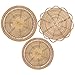 QIANSHENG 3PCS Set Cestino da Parete in Vimini Cestini Piatti in Rattan Intrecciato Naturale Naturale Cesto Appeso a Parete Rustico Boho Decorazione da Parete per Soggiorno Camera da Letto Wall Art