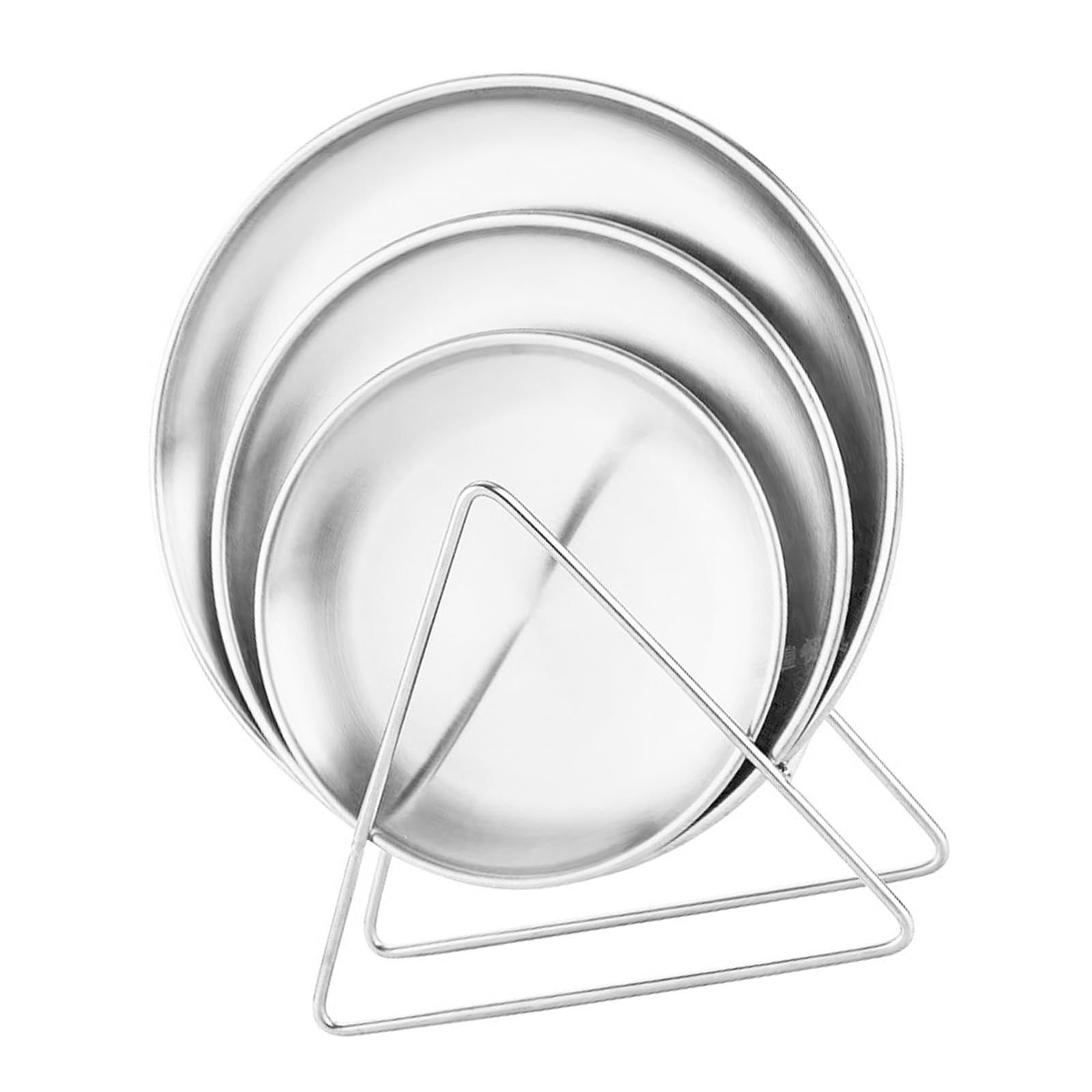 Jazuaiao Silver Stainless Steel Bone Spitting Fruit Cake Round Plate Dining Table Garbage Dried Fruit Snacks Plate Tray Bone Spitting Dried Snacks