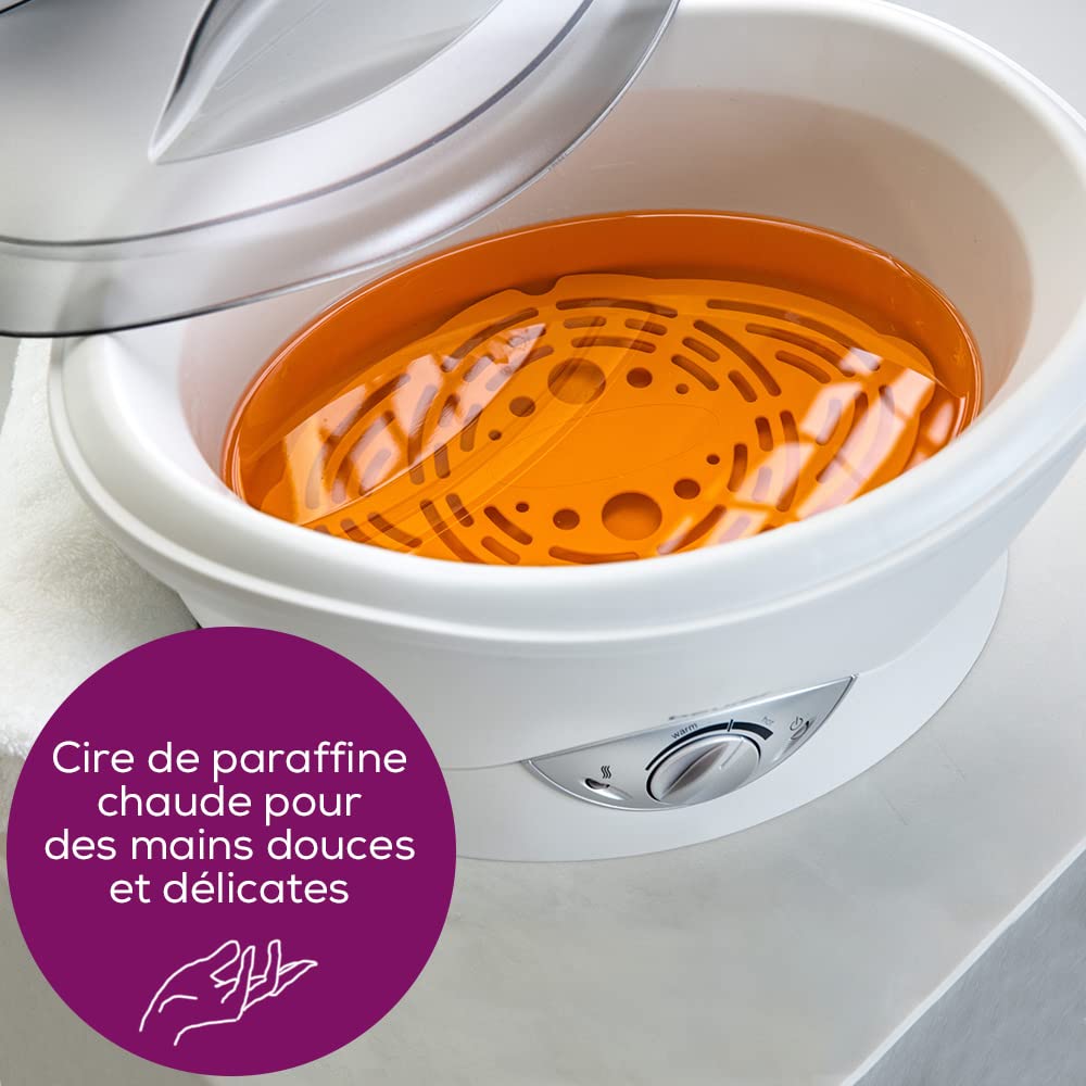 Beurer MP 70 Bain de paraffine électrique avec cire parfumée et films plastique pour mains et pieds hydratés