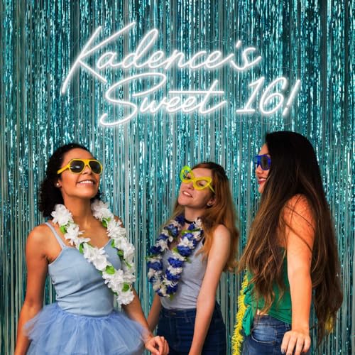 Image of Personalized Happy Birthday Neon Sign, Custom Birthday Neon Light and Birthday Letter Number 13th 15th 18th 21th etc. Birthday Signs for Home Wall Decor Anniversary Party Decor