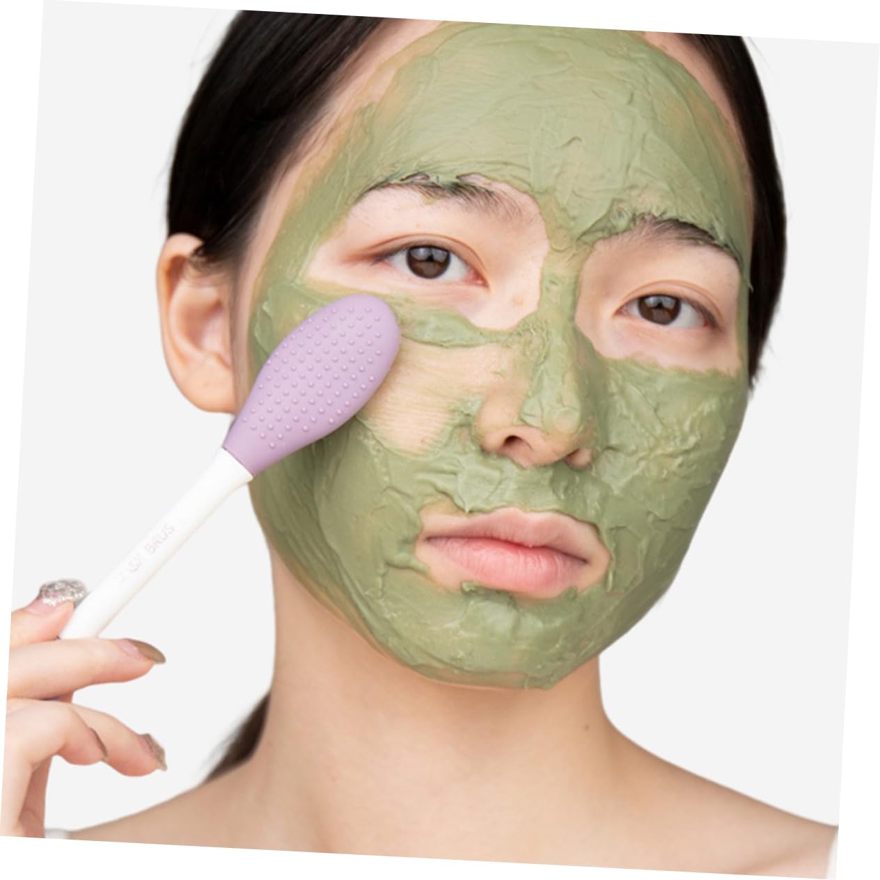 SHERCHPRY Dual-ended Silicone Facial Mask Brush for Face Skin Treatment Mask Applicator for