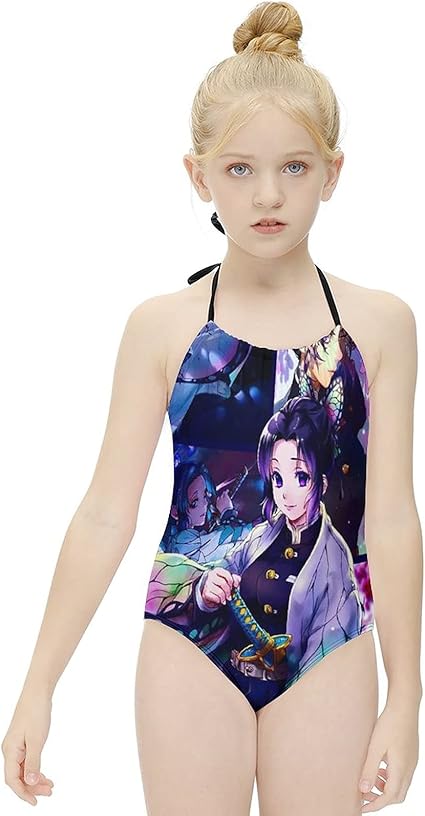 Amazon Co Jp きめつのやいば キッズ 水着 女の子 スクール水着 ワンピース ショートパンツ ジュニア子供用 女児 女の子 小学生 幼児 水着 柄 かわい ファッション