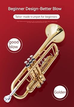 trumpet musical instrument golden flat b three-tone trumpet professional band plays western musical instruments with box maintenance suit