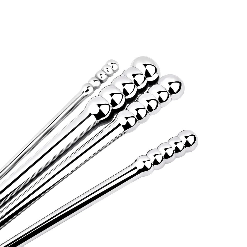Kuaecr Edelstahl Harnröhren Dilatatoren Mit Größenskala Metall Katheter Sounds Stimulation Prostata Prinzenzepter Penis Stick Stab Masturbation SM Erotik Sexspielzeug für Männer Schwuler (4 Pcs)