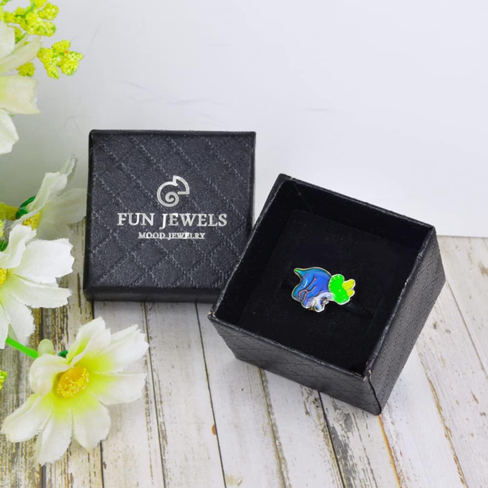 Dinosaur Color Change Kids Triceratops Mood Ring Gift for Boys Girls Size Adjustable