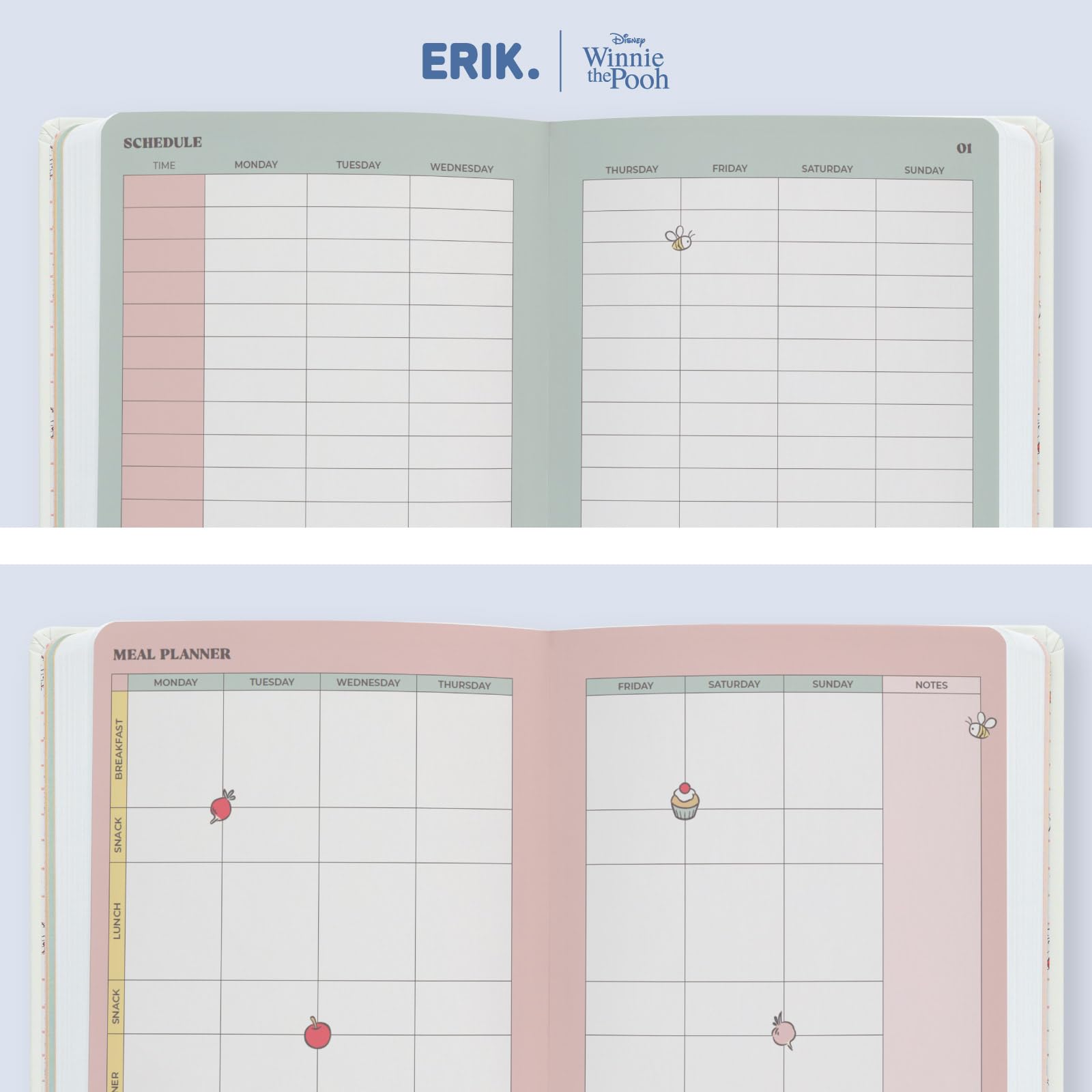Grupo Erik Academic Diary 2026-2027 Page a Day - Disney Winnie the Pooh Gifts | Back to School Planner 2026-2027, Mid Year Diary 2026 2027 Day per Page | Winnie the Pooh Stationery, Disney Stationery