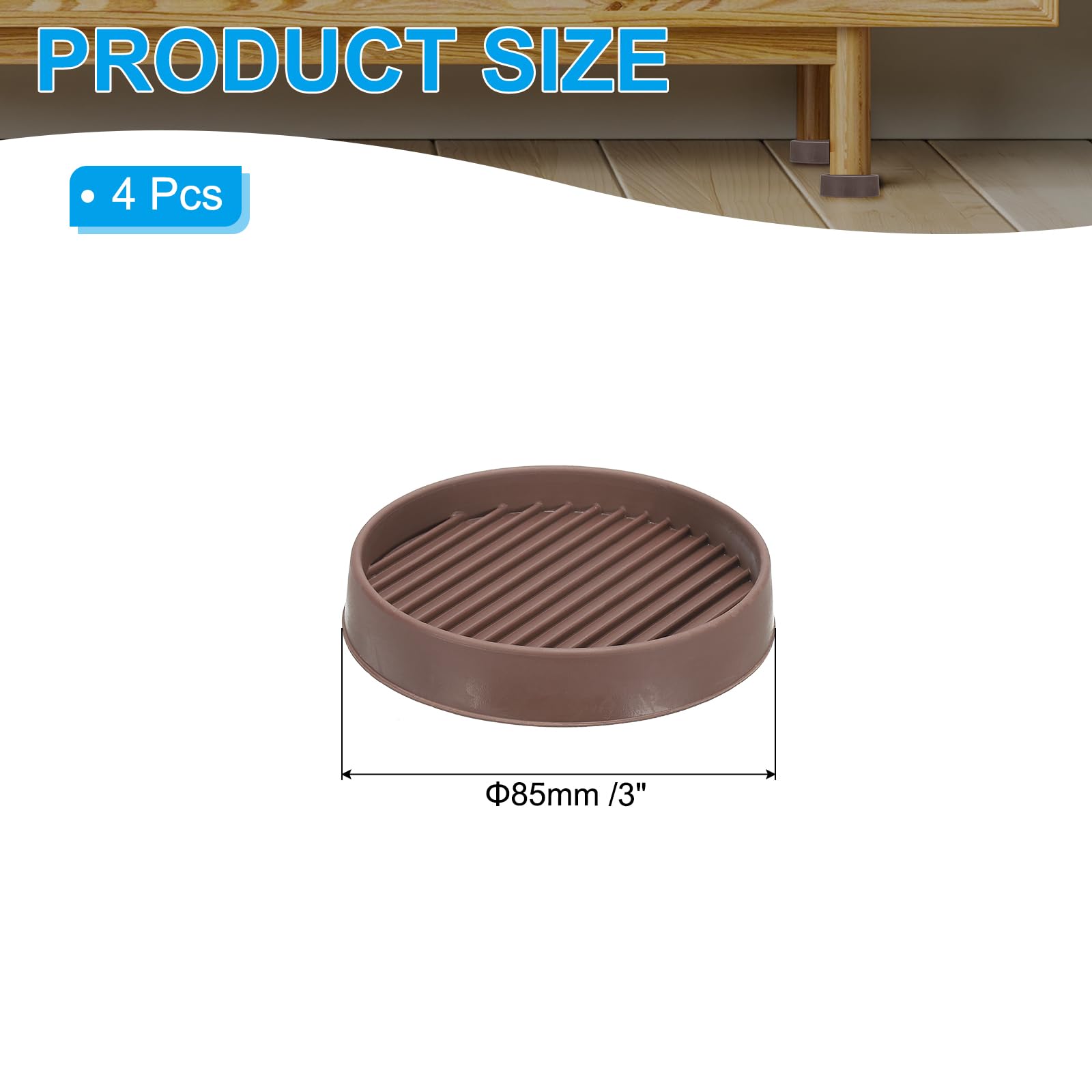 PATIKIL 3" Round Rubber Furniture Pads - Image 2