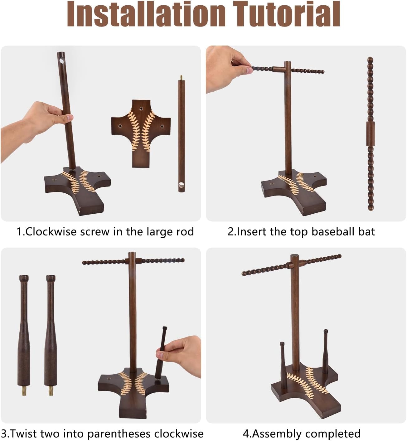 Wooden Jewelry Towers Baseball or Softball Drip Necklace Organizer Holder, Championship Ring Display Holder, Baseball or Softball Ring Display Holder Display, Gifts for Kids or Friends - Image 4