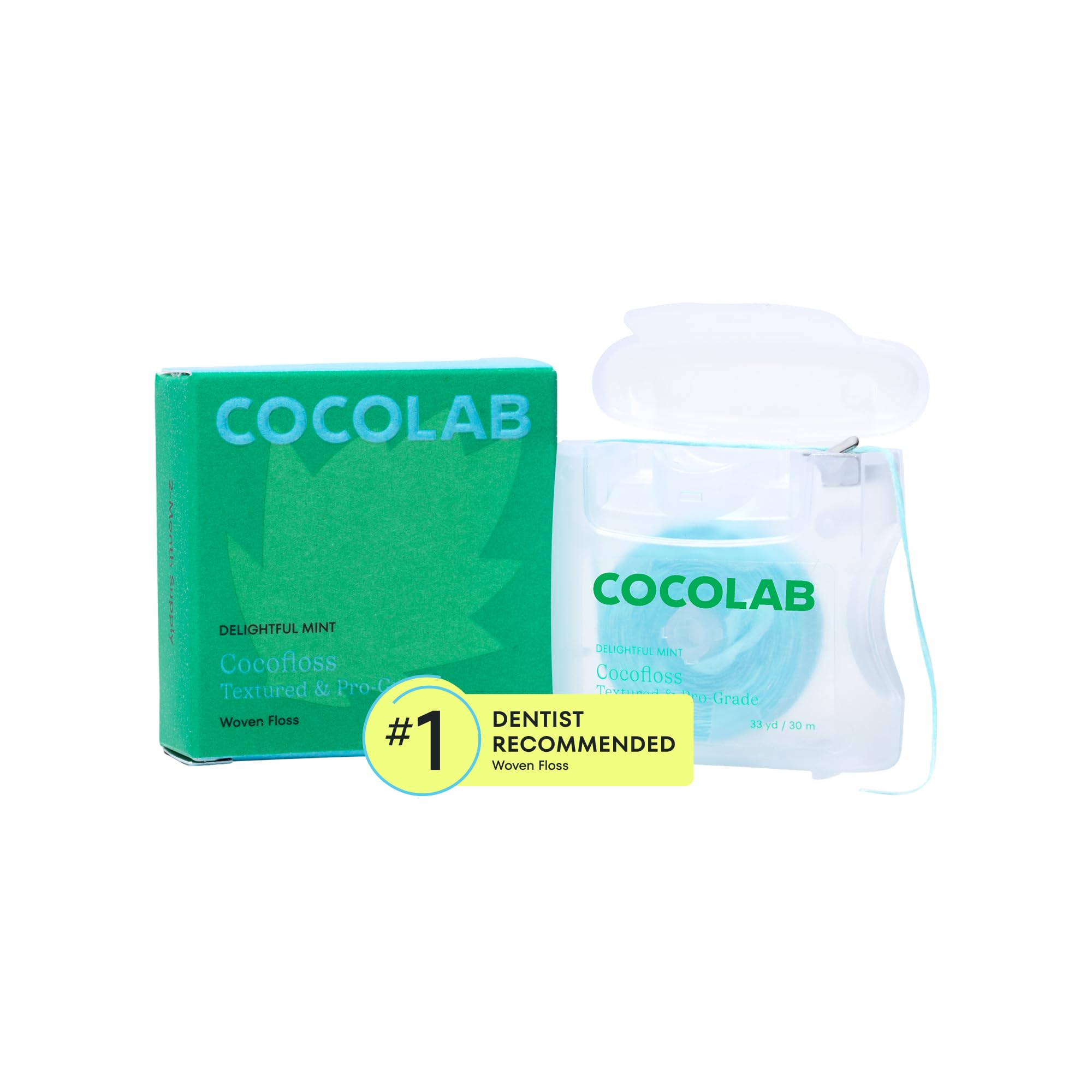 Cocolab Cocofloss Expanding Woven Dental Floss Mint 99ft (Pack of 1) - main product image