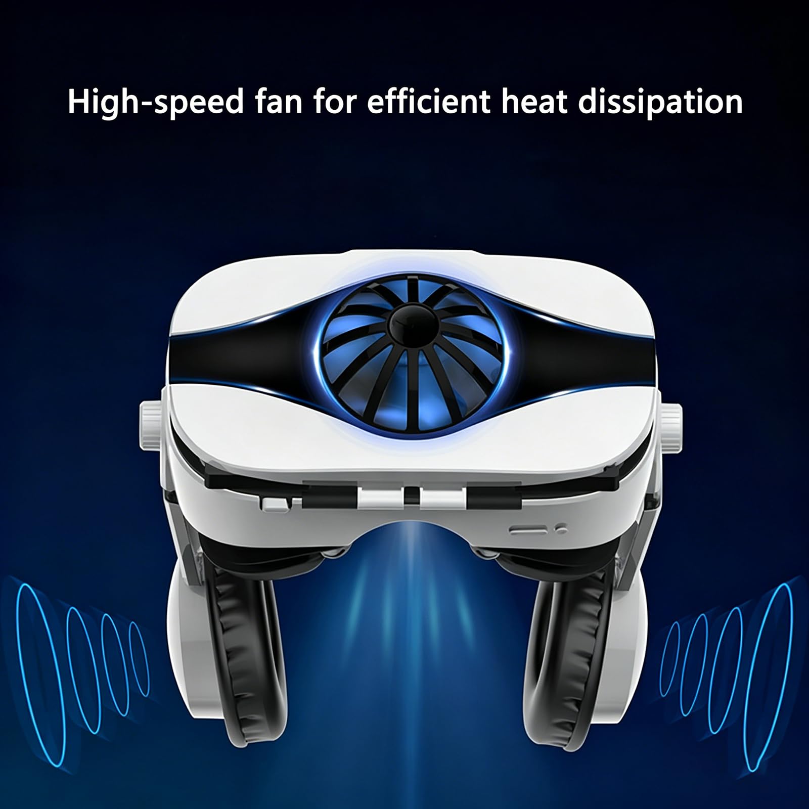 Gafas Realidad Virtual, Auriculares VR con Lentes HD con ProteccióN Anti-Luz Azul, Campo VisióN 112 Grados, Gafas VR 3D Universales para Pantallas Smartphone 4,0-6,33 Pulgadas,White