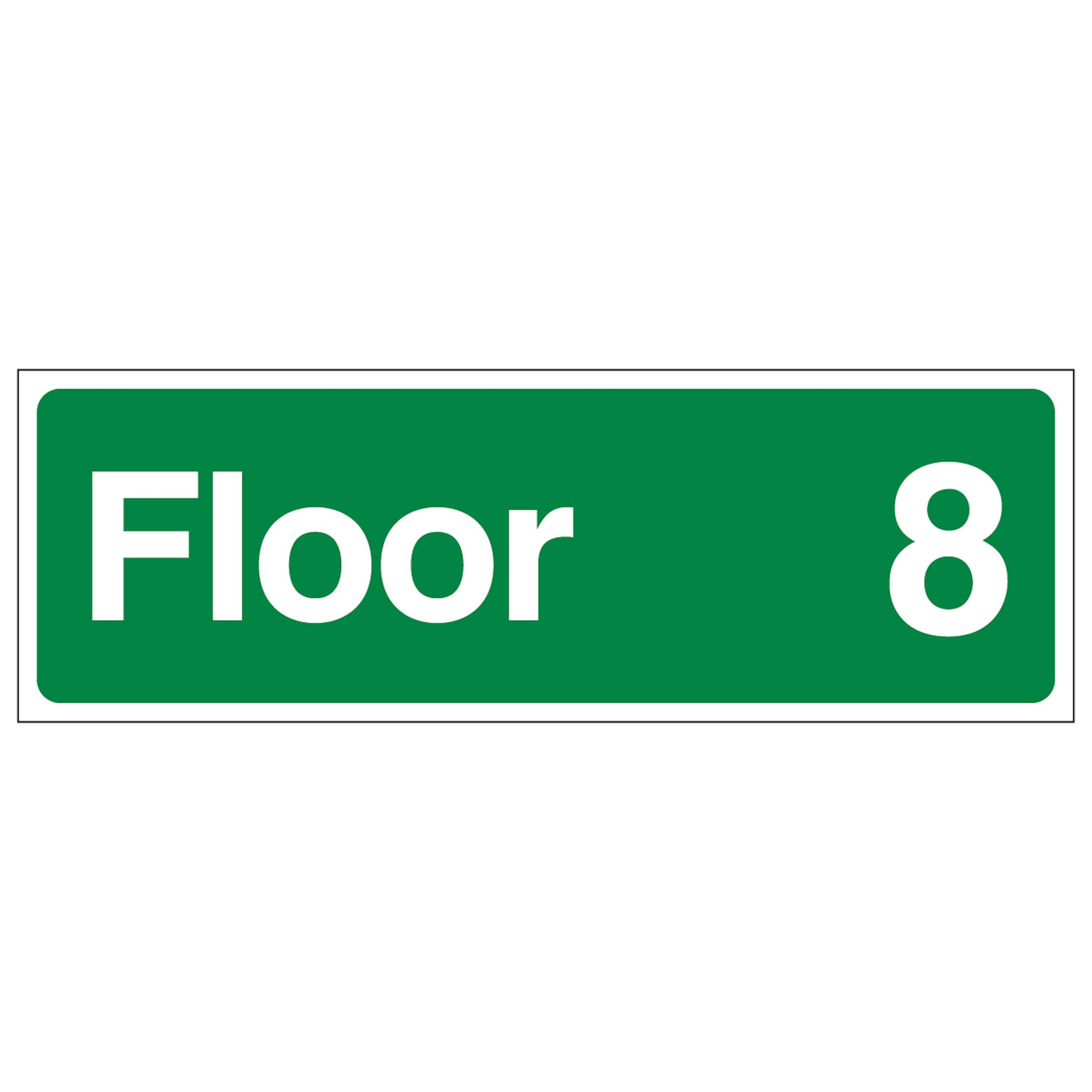V Safety Floor 8 450 x 150 mm - 3mm Aluminium Composite Safety Sign