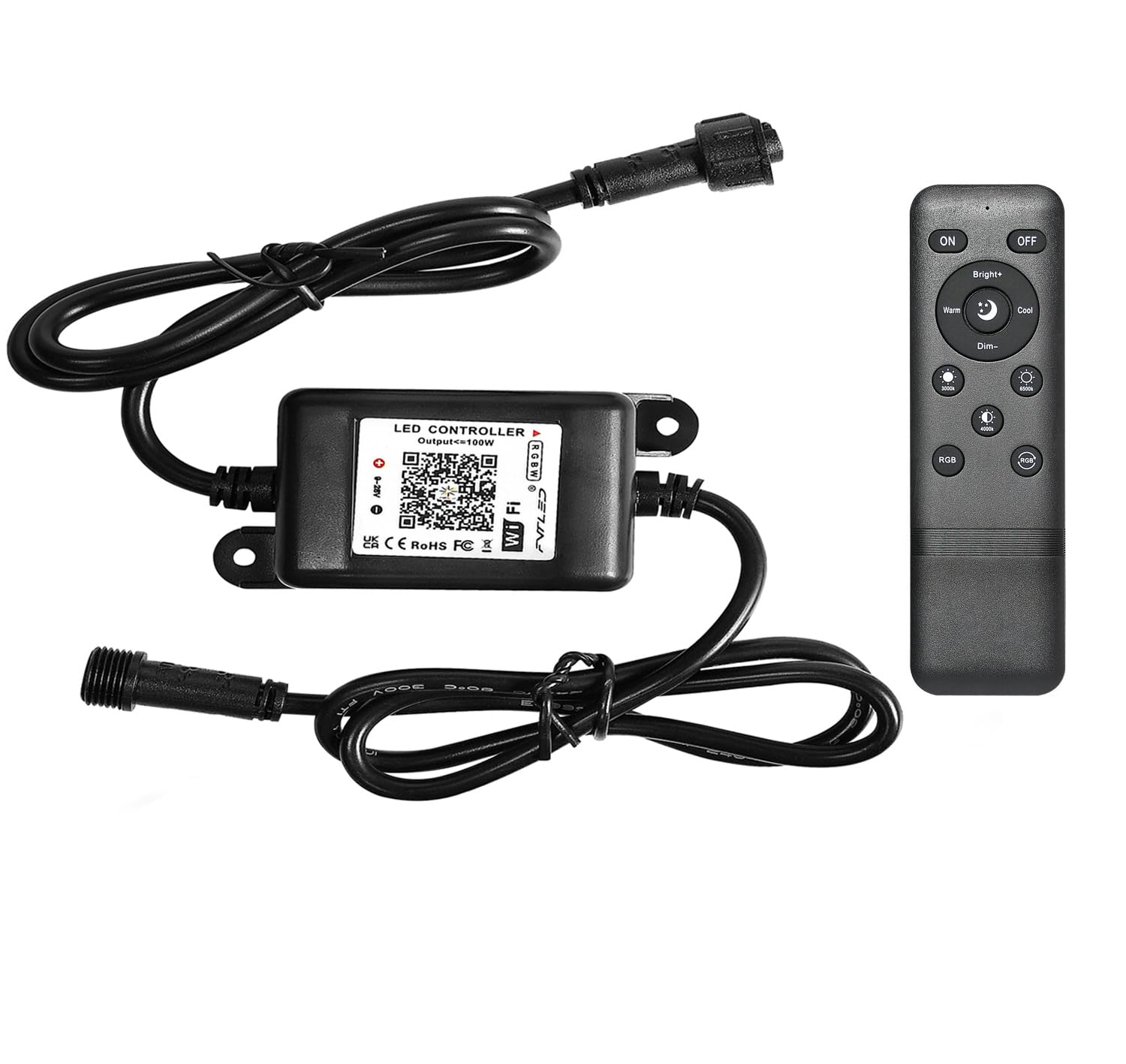 SUBOSI FVTLED WLAN RGBWW Controller Wireless DC12V/24V für RGBWW LED Fernbedienungen,IP67 wasserdicht