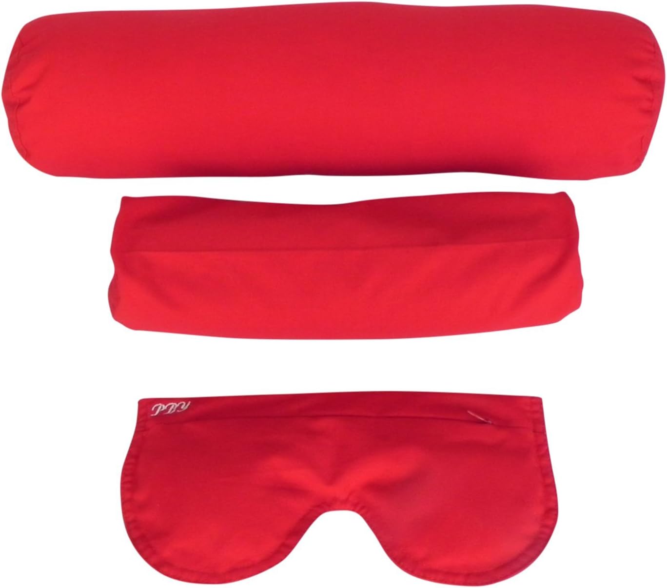 Meditation Kit, 3 Piece Yoga Set, Eye Pillow Buckwheat Hull Filled, Back Bolster/Cushion Fiber Filled, Neck Bolster Buckwheat Hull Filled