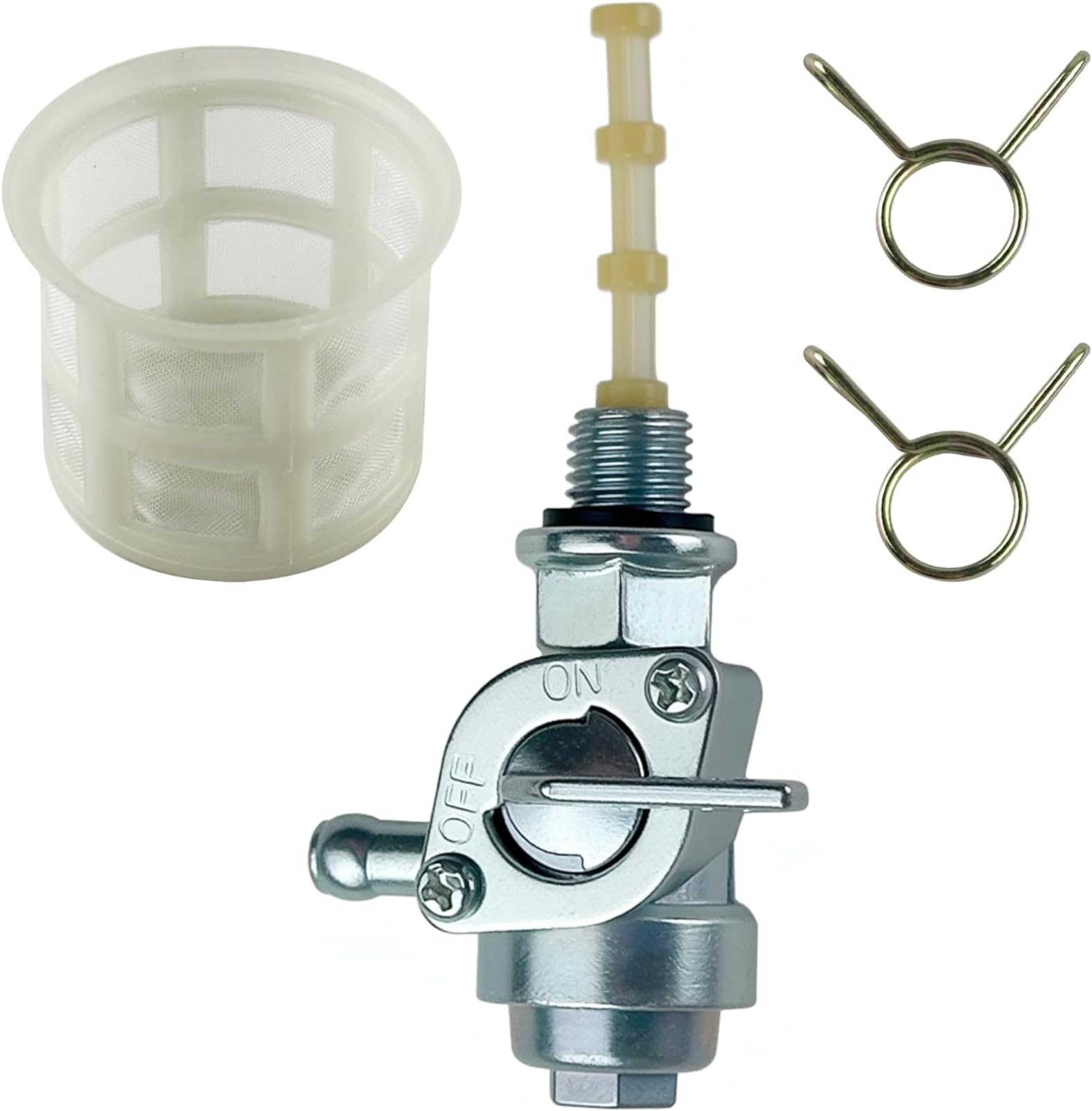YAMAKATO Generator Petcock Fuel Tank Shut Off Valve Gas Switch 310574GS for Champion Generac 310573GS 193272GS 204743GS All Power Briggs and Stratton etc., M10X1.25mm