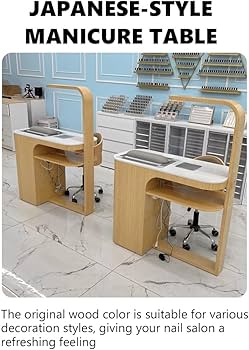 Amazon.com: KK-GAL Deluxe Manicure Table, Solid Wood Nail Desk for Amazon.com: KK-GAL Deluxe Manicure Table, Solid Wood Nail Desk for