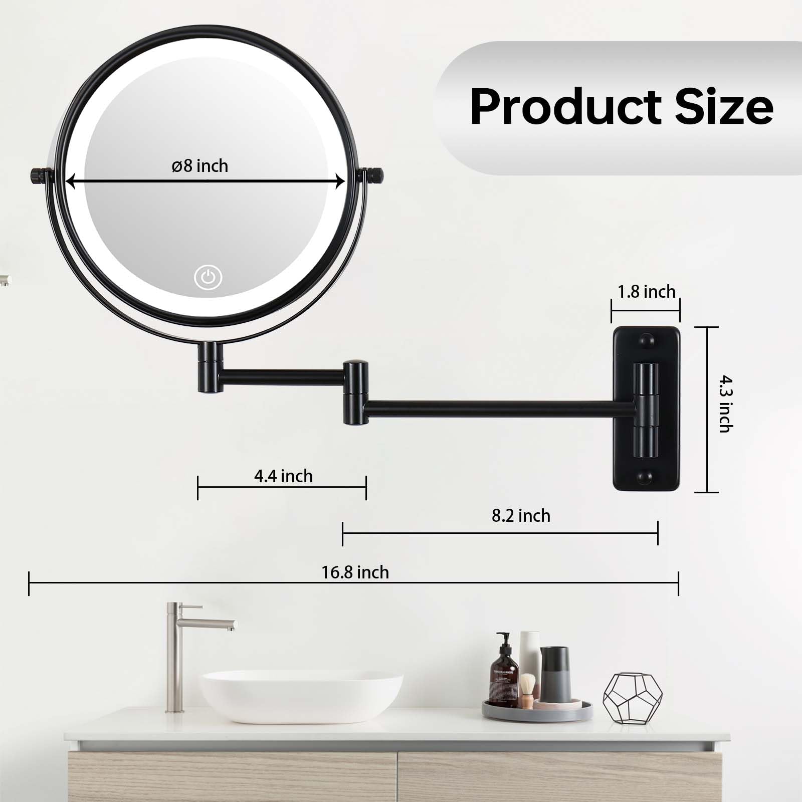 Amazon.com - mumianshu Vanity Mirror with Lights, 8