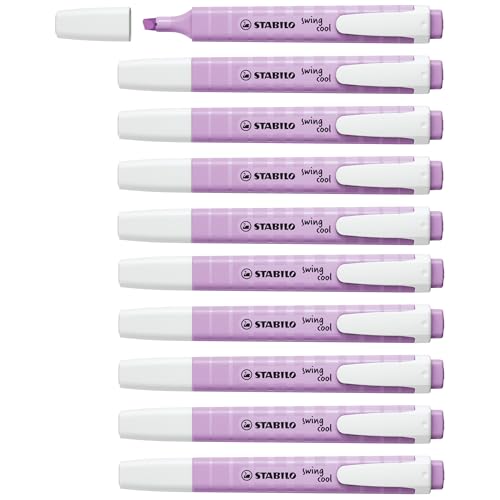 STABILO Marcador fluorescente swing cool - Caja con 10 unidades - Color violeta