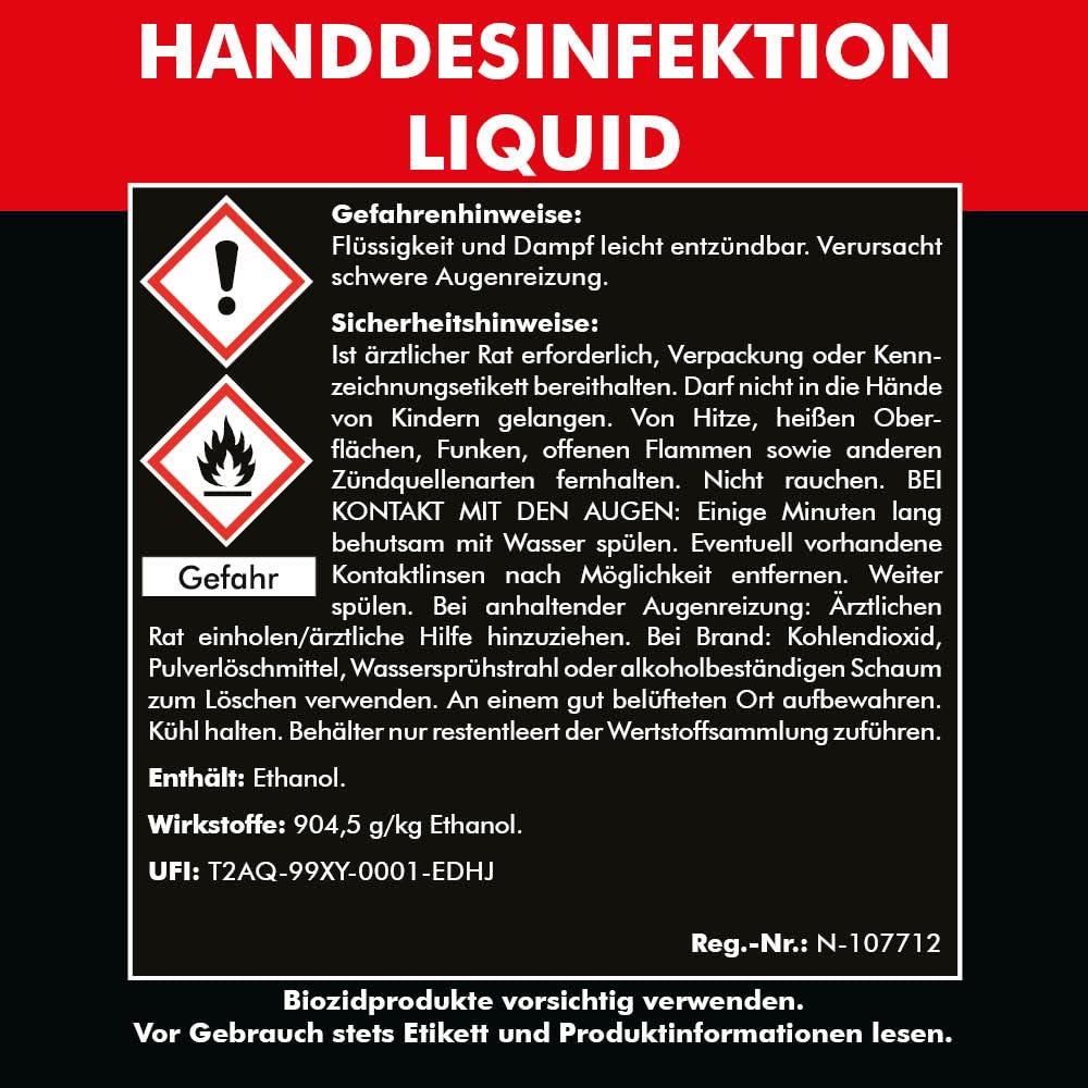 Desinfectante líquido, 15 botellas de 100 ml, desinfectante para manos, piel, manos, manos, desinfección, líquido desinfectante líquido, infección superficial