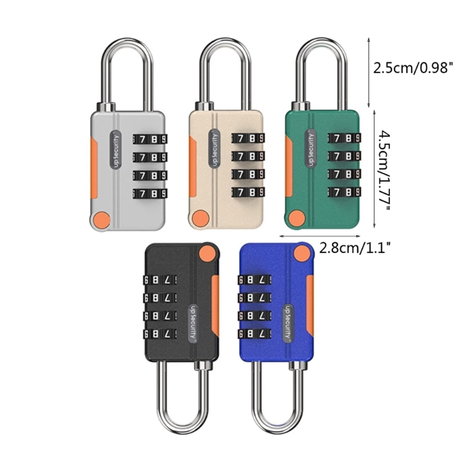 Cadenas à Combinaison，Cadenas pour mallettes Cadenas à Code, Cadenas à Combinaison à 4 Chiffres, Cadenas de sécurité en Alliage d'aluminium, Verrouillage par Mot de Passe(Gray,Gray)