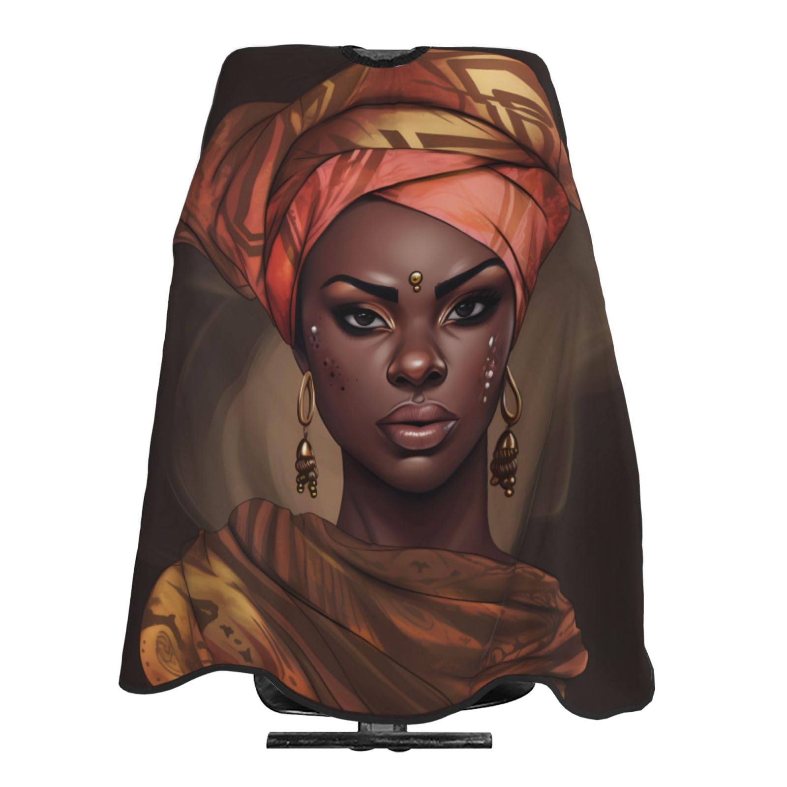 MountHourAfrican Pretty Girl Home Hair Cutting Barber Cape Hair Salon and Dyeing Styling Cloth for Women/Men