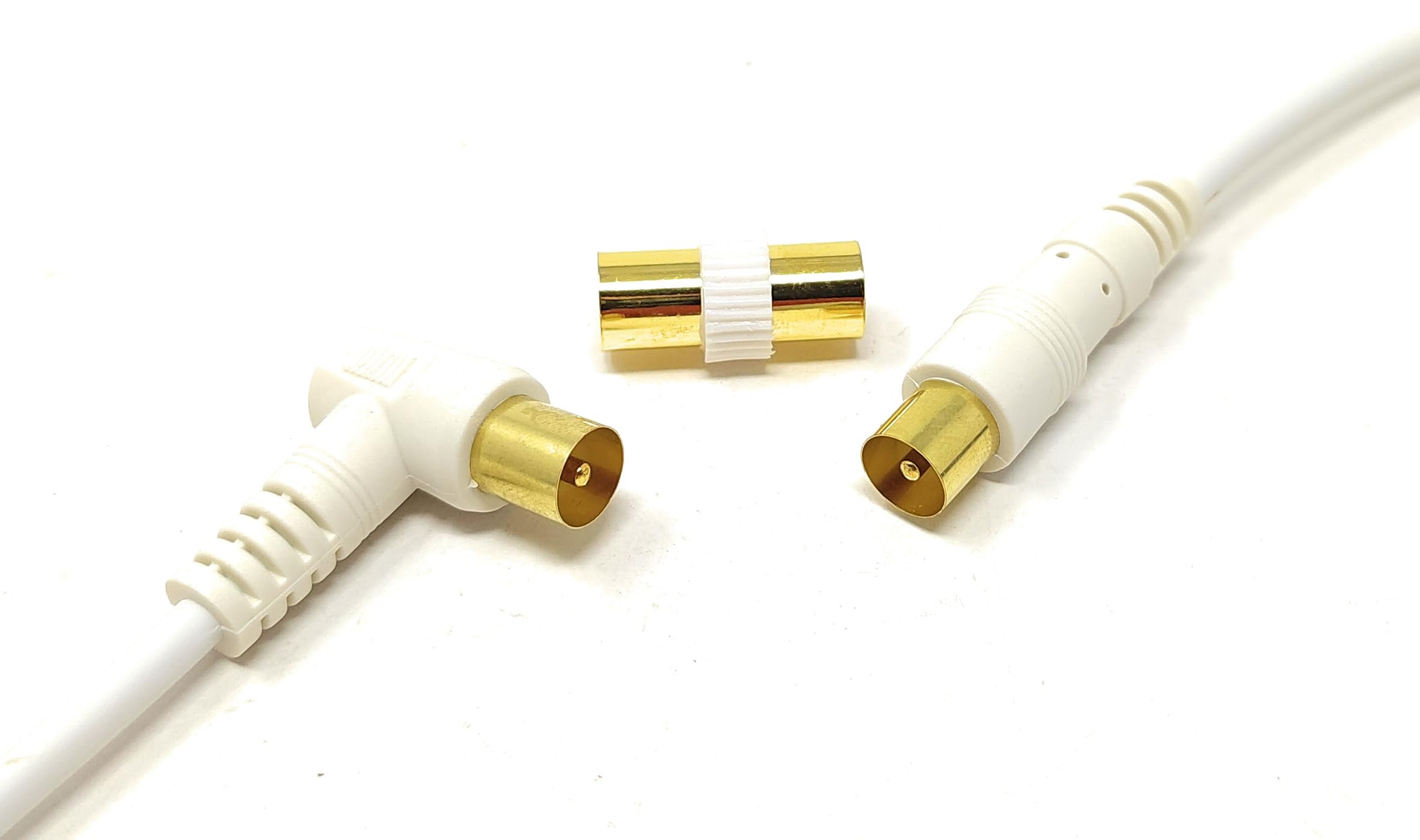 mcore 2m TV Aerial Coaxial Cable Male to Male, Satellite RF Antenna Coax RG59 Lead Gold Plated Connectors with…