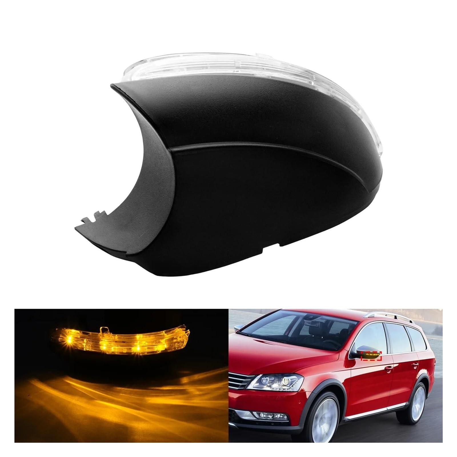 Genérico Intermitente Lateral Para VW Para Passat B7 Para Scirocco Lado Izquierdo LED Ala Puerta Espejo Indicador Retrovisor Luz De Señal Giro