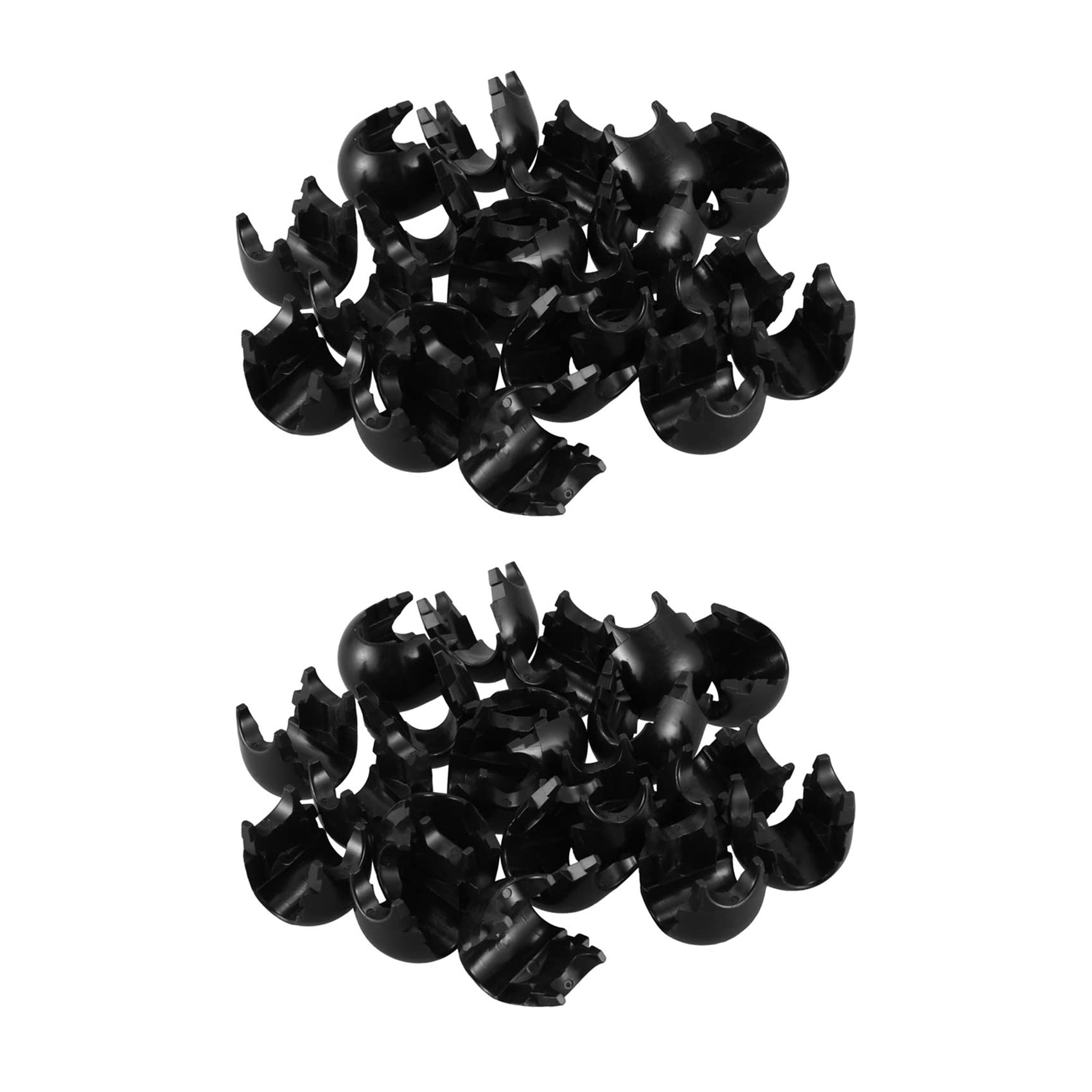 20 Stücke Kletter Seil Netz Kunststoff Stecker Net Schnalle Klettern Zubehör Schwarz