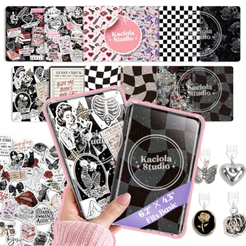 Kaciola 12PCS Inserts Cardstock for E-Reader, 50PCS Stickers for Clear Case Insert, 6.2"x4.3" Dark Romance Theme Inserts Compatible with E-Reader Basic, Gifts for Booklovers by Kaciola - Used condition - US$8.09