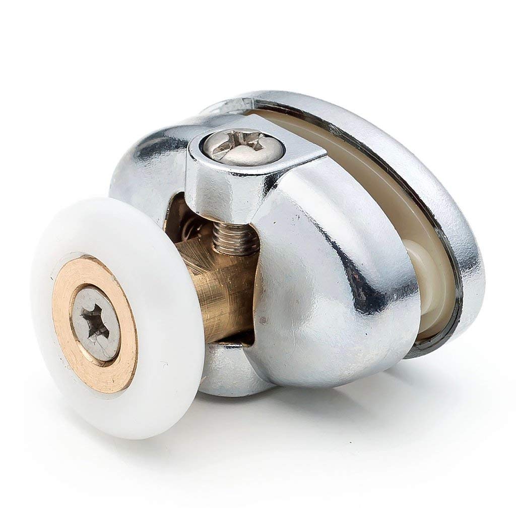 2 x Top Single Shower Door Rollers/Runners/Wheels 23mm in Diameter L077-2