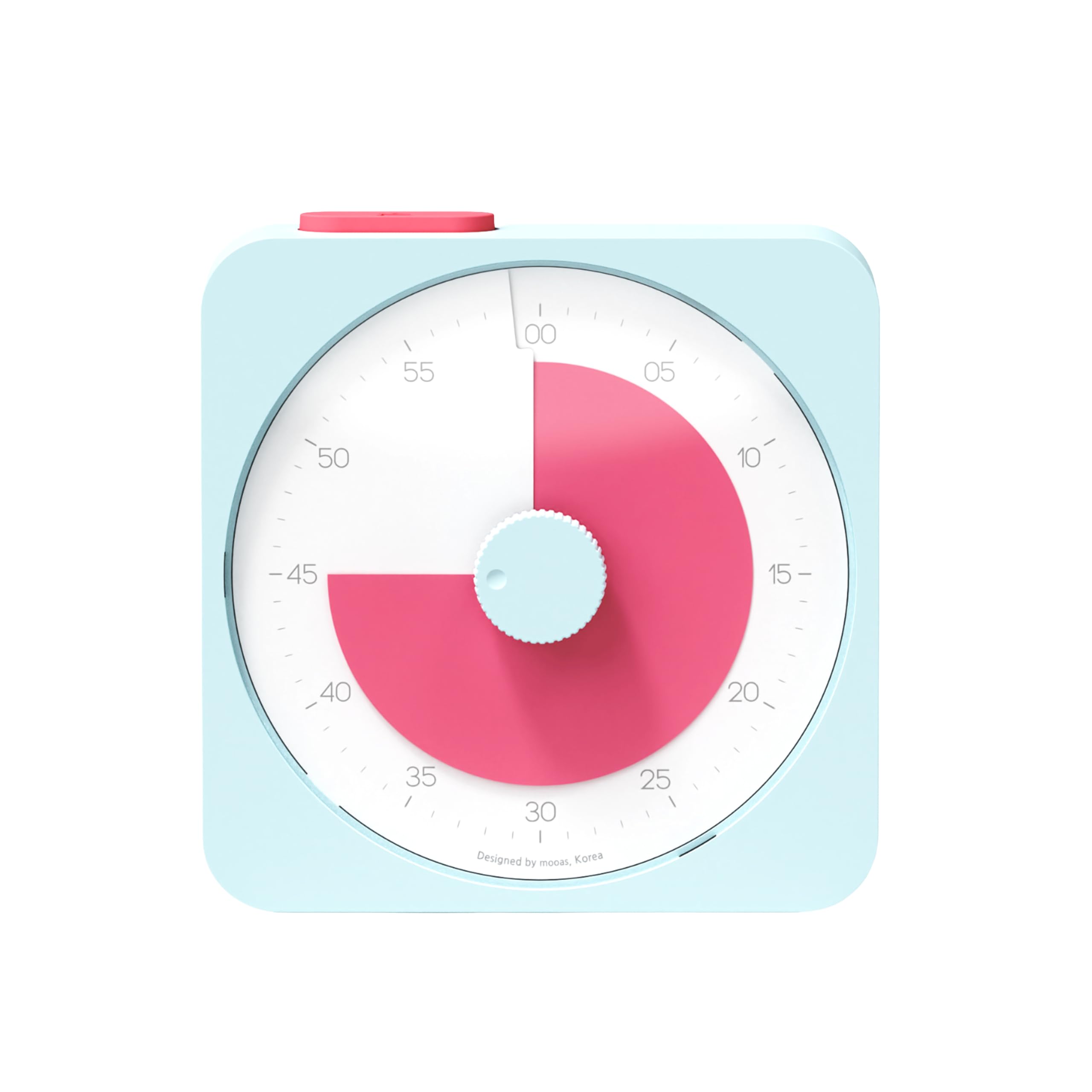 mooas Analog Focus Silent Visual Timer, Countdown, 60-Min Max (Pink) | Easy Dial Setting,…