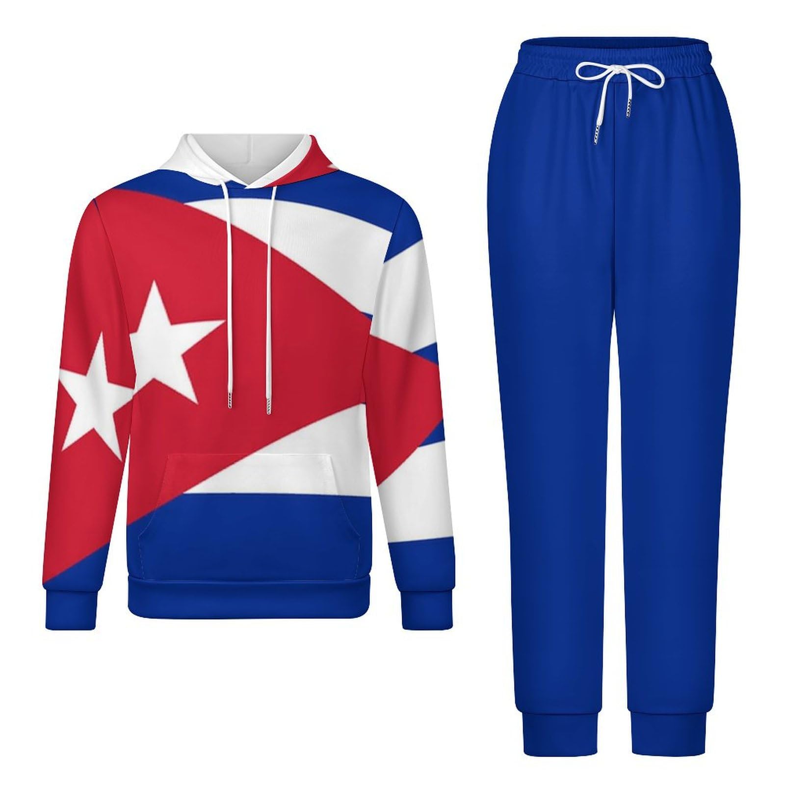 Tuta Da Donna Set Completo Da Salotto Set Da 2 Pezzi Tute Da Uomo Bandiera Della Repubblica Di Cuba Manica Lunga Abbigliamento Sportivo Tuta Casual Unisex Autunno Inverno
