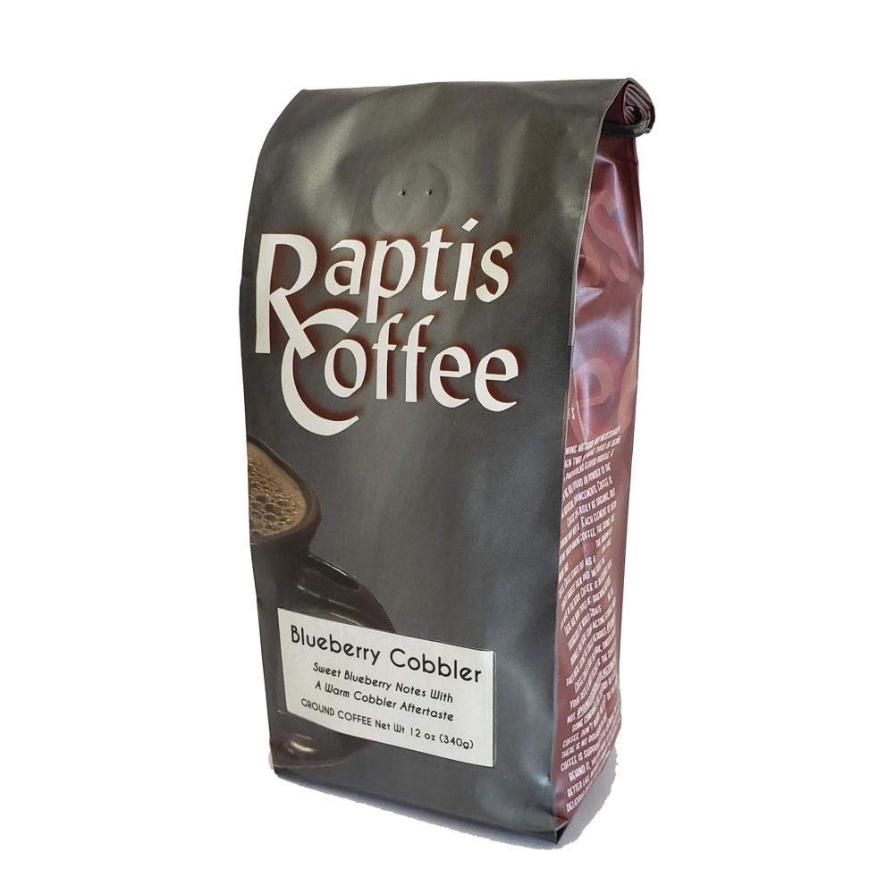 Raptis Coffee Roasters Blueberry Cobbler Ground Coffee 12oz bag
