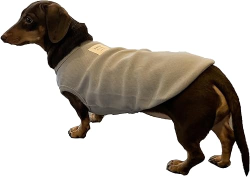 Miniatura 8 de D DOGGY STAR Suéter de perro salchicha para perros, ropa de forro polar cálido, abrigo de invierno (XS, bolsillo azul marino)