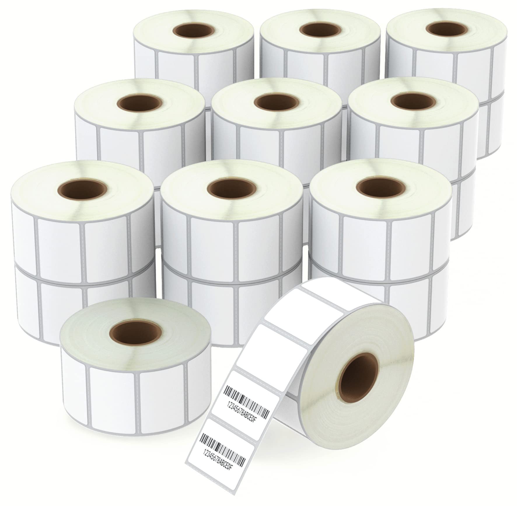 BETCKEY - 1.5" x 1" (38 mm x 25 mm) All Purpose & Address Labels Compatible with Zebra & Rollo Label Printer,Premium Adhesive & Perforated [20 Rolls,