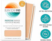 Vista 2 de Burn Scar Pro™ Hojas de silicona para cicatrices con protector solar – Descoloran cicatrices, queloides y cicatrices de cirugía – Parches