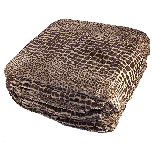 Home Soft Things Animal Safari Style Bed Blanket,Blue, Twin