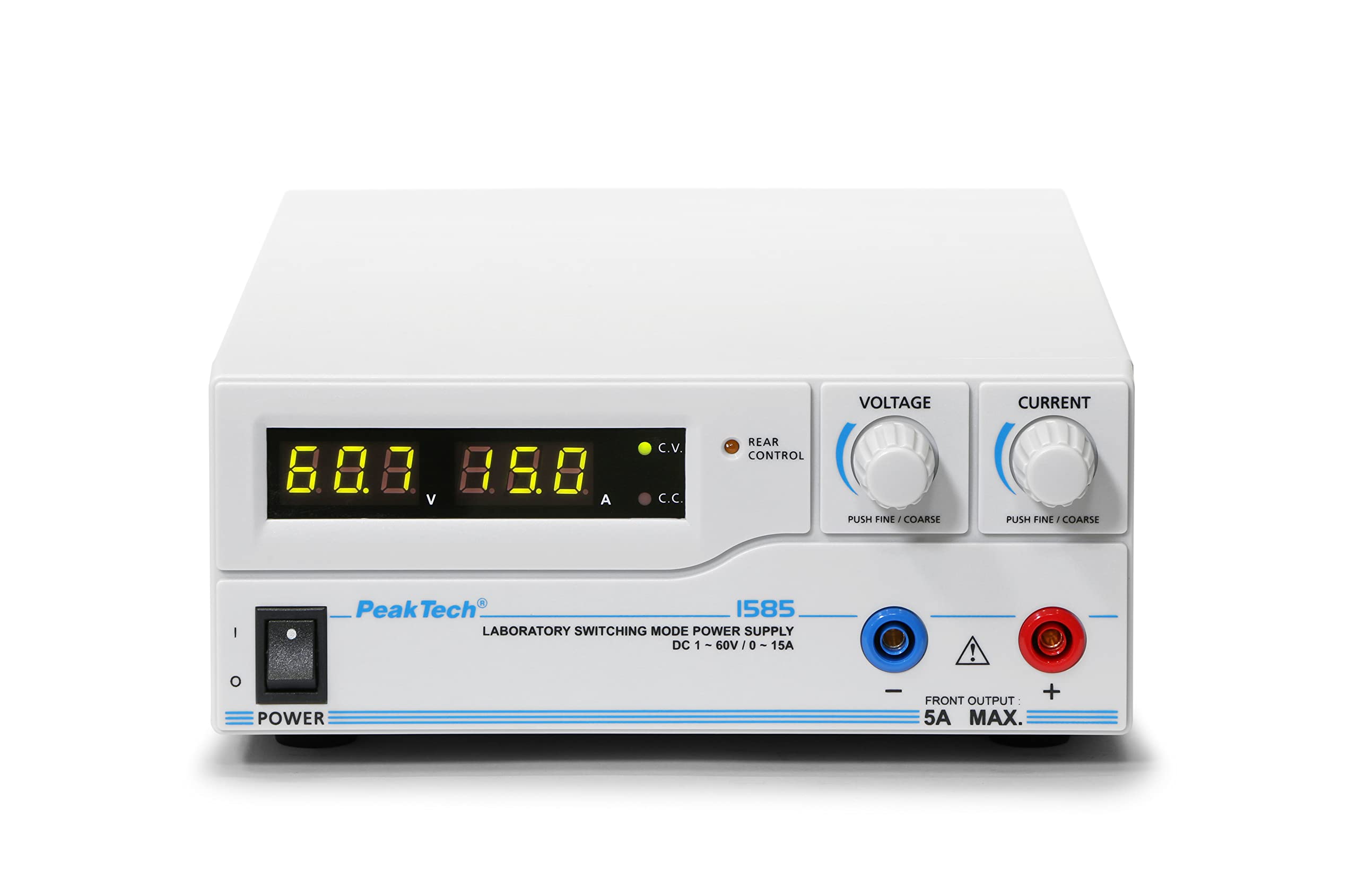 PeakTech P 1585 - Alimentatore di rete a switch, 1-60 V, 0-15 A, programmabile con interfaccia USB