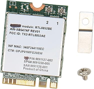 Acogedor RTL8852BE M.2 Network Card, 1800Mbps NIC Adapter, Mini PCIE WiFi Card Support Bluetooth 5.2, 2.4G 5G Band, for Laptop, Desktop, PC