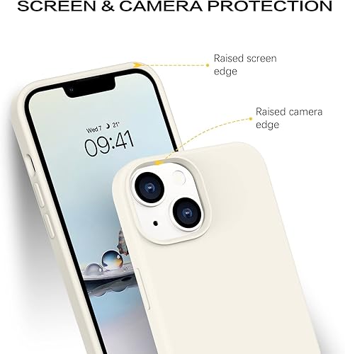 Miniatura 3 de BENTOBEN Compatible con iPhone 14, silicona líquida de gel de goma, forro de microfibra, parte trasera dura, a prueba de golpes, funda protectora