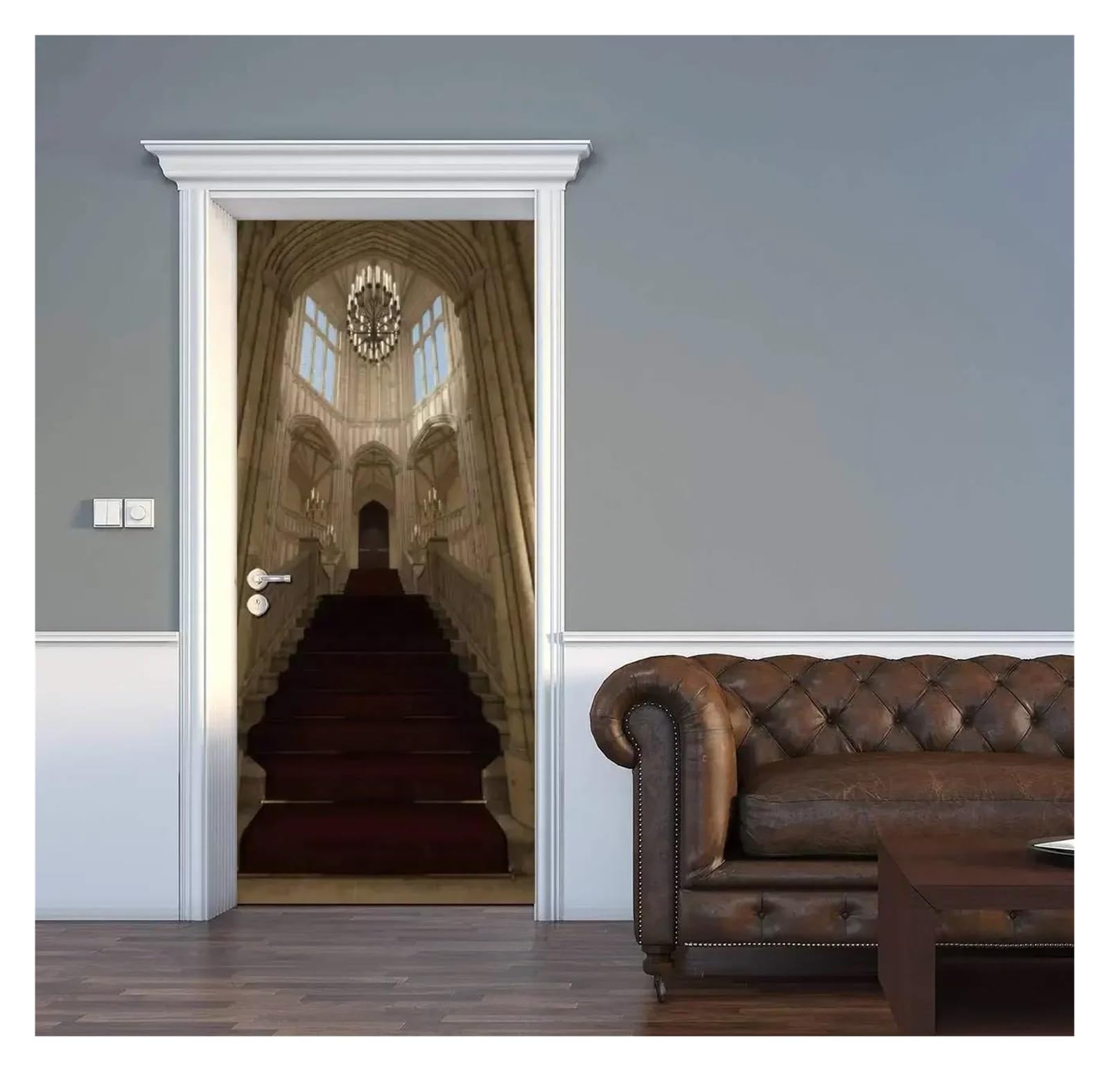 Autocollant mural d'art moderne Berlin 40x120 pour rénover une porte usée