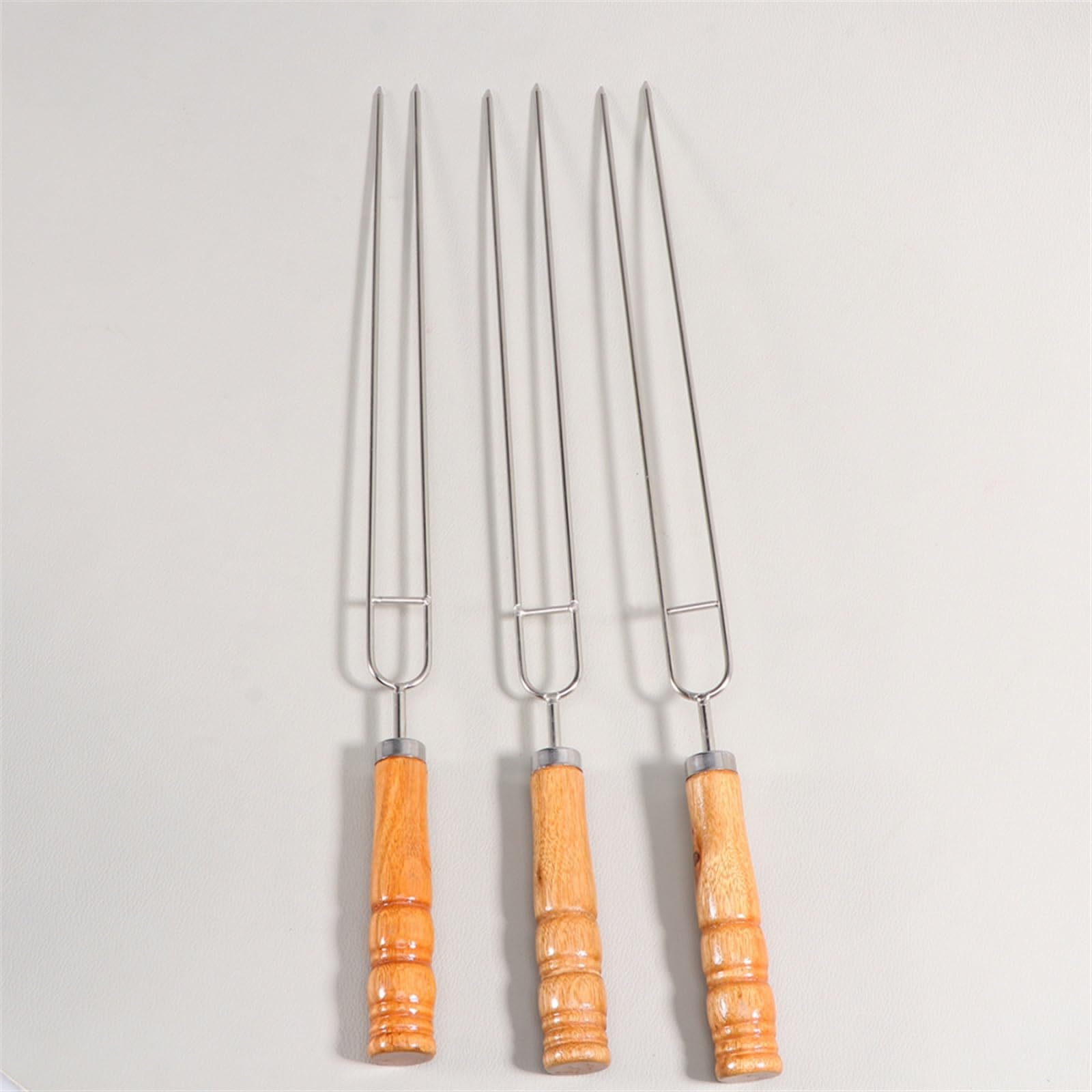 Brochetas para Kebab, Brochetas de Kebab, 3/6 Uds., Palo for Asar Barbacoa 4 Puntas, Herramientas for al Aire Libre Acero Inoxidable(6pcs)