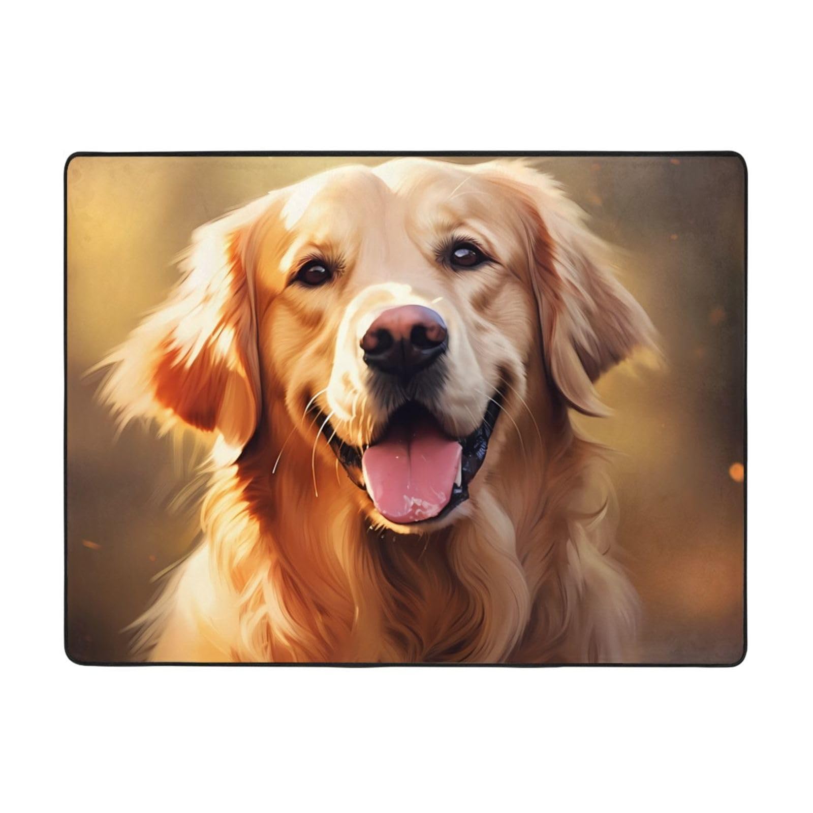 Tapis antidérapant Golden Retriever pour salon 160 x 121,9 cm